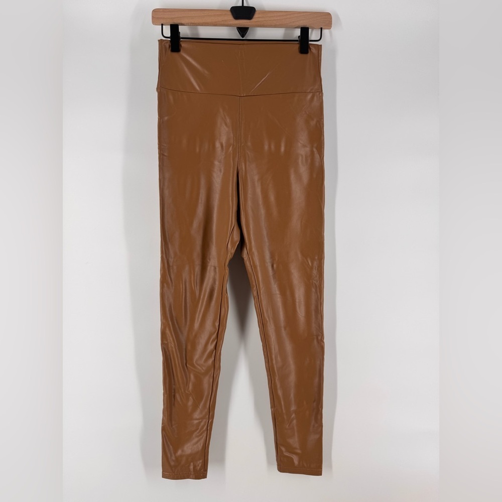 Women’s Brown Leather Leggings new - Picture 2 of 6